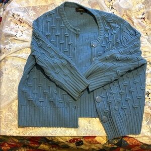 gently worn XL Cable Jones Wear Light Blue Knit cardigan